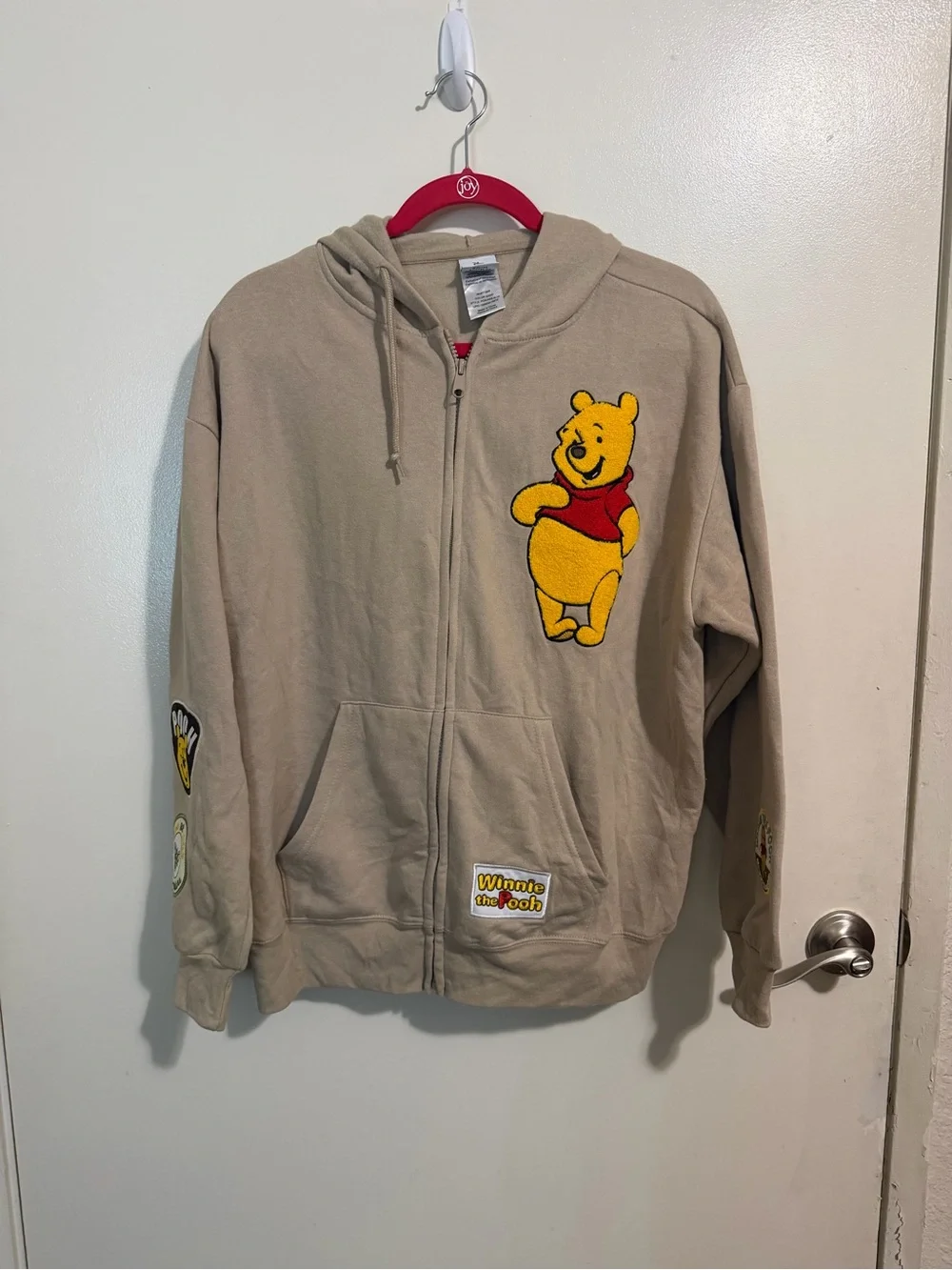 Winnie the Pooh Beige Zip-Up Hoodie Jacket - Picture 1 of 5
